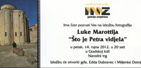 Izložba fotografija Luke Marottija Što je Petra vidjela u Gradskoj loži