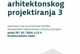 IZLOŽBA 'Radionica arhitektonskog projektiranja 3'